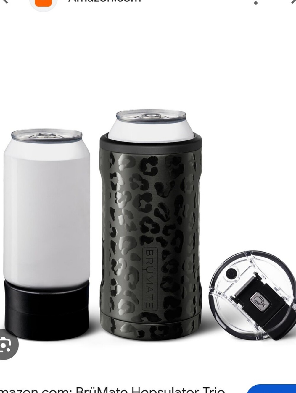 NWT Brumate 12oz Can Cooler, Tumbler Combo, Black Onyx Leopard